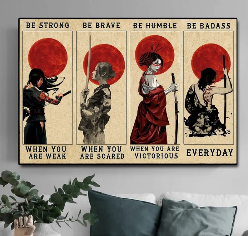 Japanese Samurai Canvas Painti – Japanese Lifestyle Gifts recenzja i cena