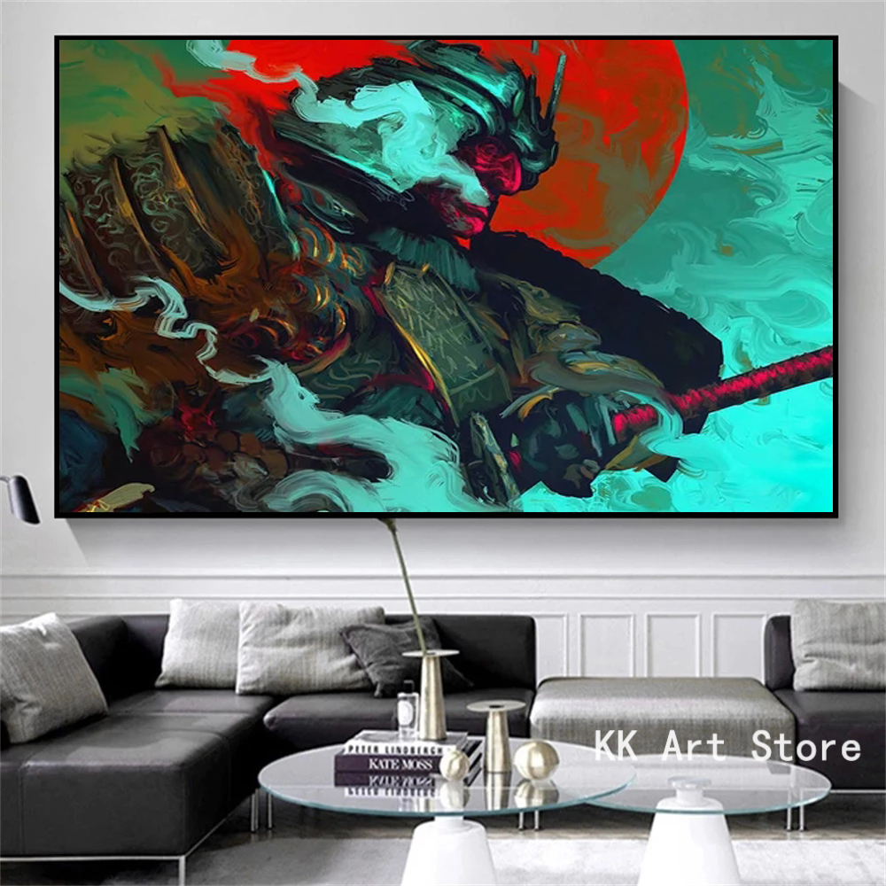 Japanese Samurai Canvas Painti – Japanese Lifestyle Gifts recenzja i cena