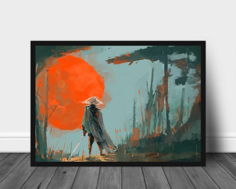 Japanese Samurai Canvas Painti – Japanese Lifestyle Gifts recenzja i cena