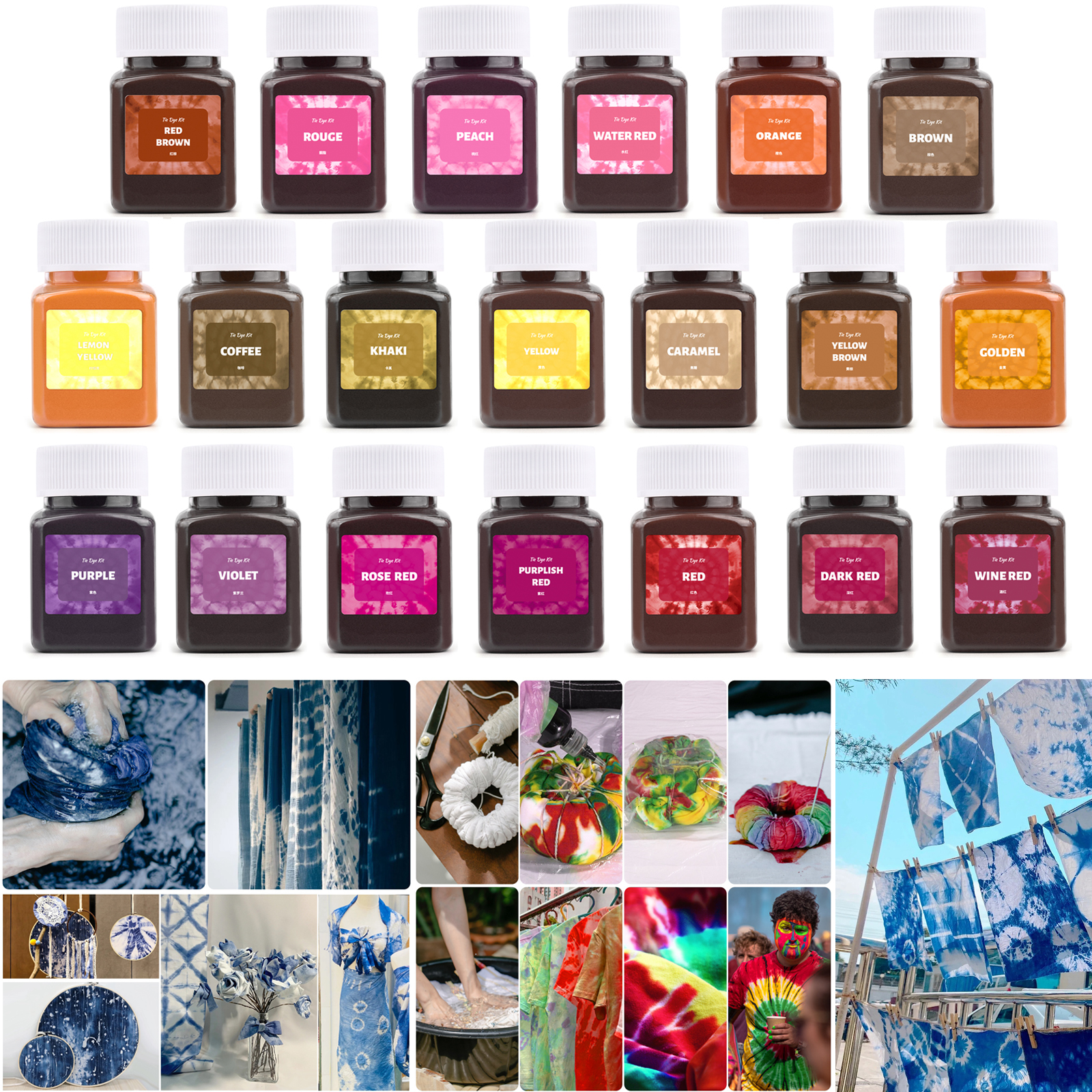 50ml/Bottle Fabric Tie Dye Pow – Indigo Dye Kit recenzja i cena